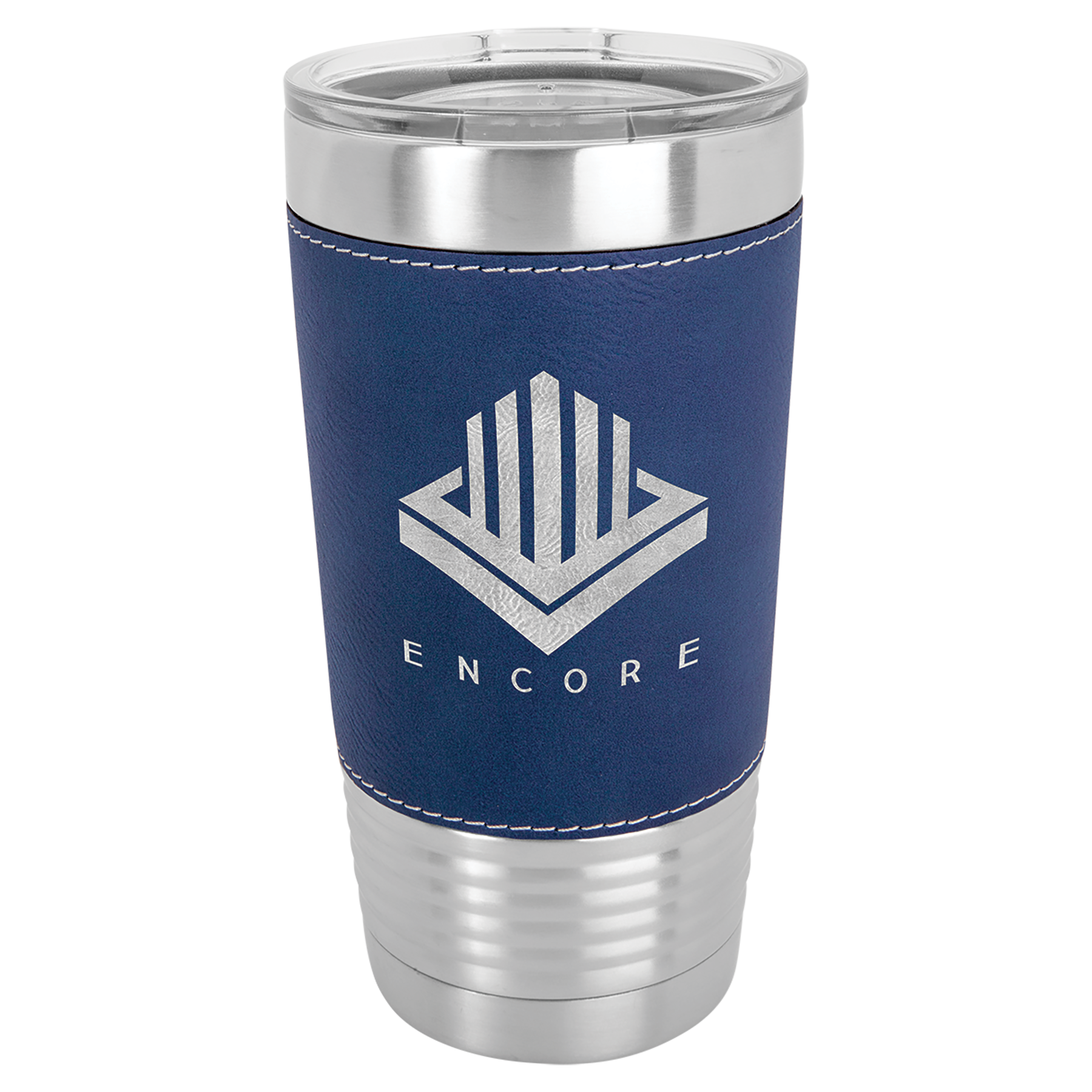 20 oz Laserable Leatherette Polar Camel Tumbler w/ Clear Lid 24