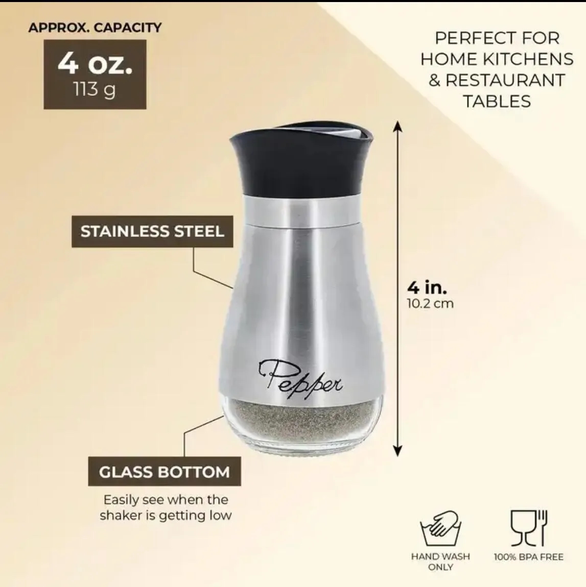 Stainless Steel Salt Shaker 3