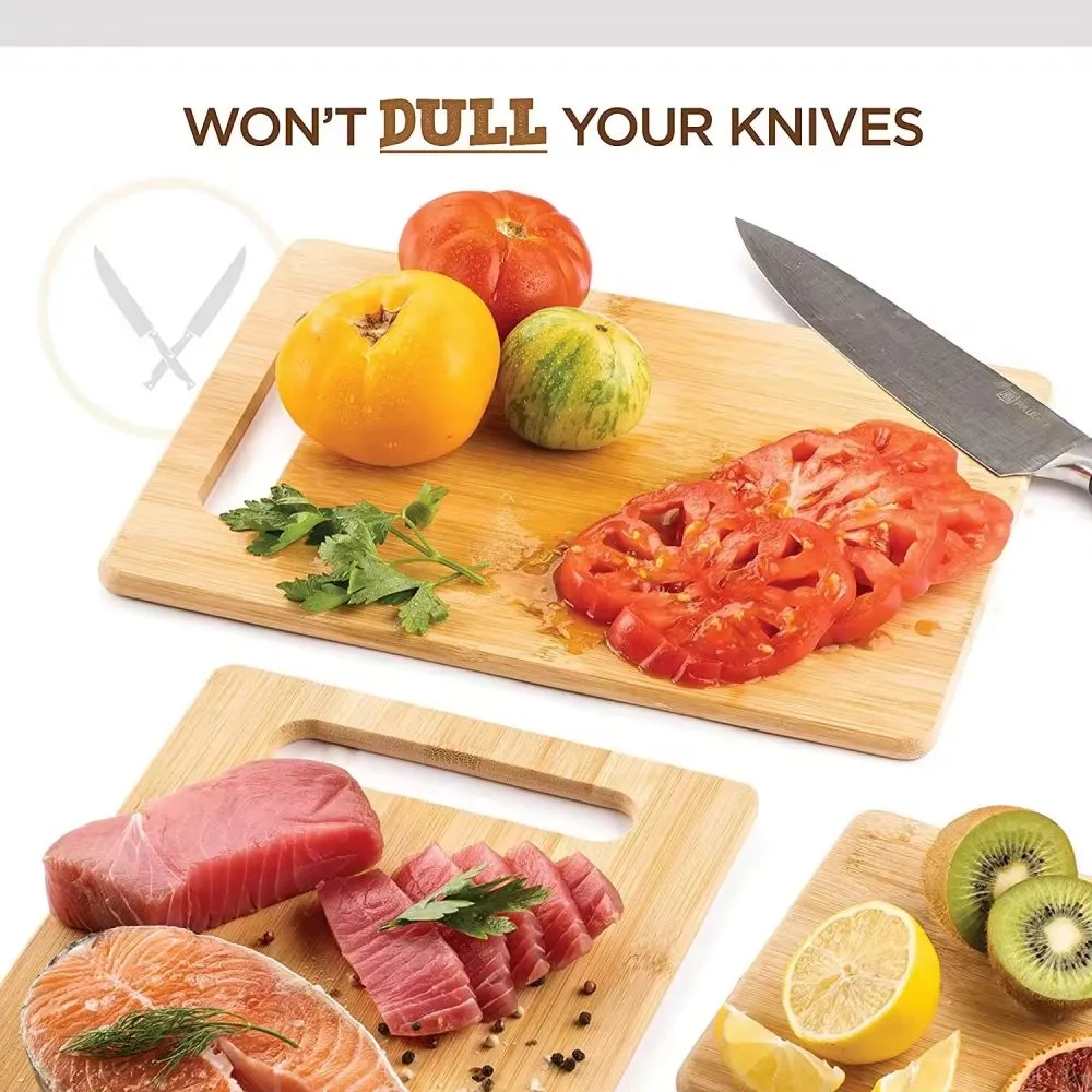 3-Piece Bamboo Cutting Board Set 6