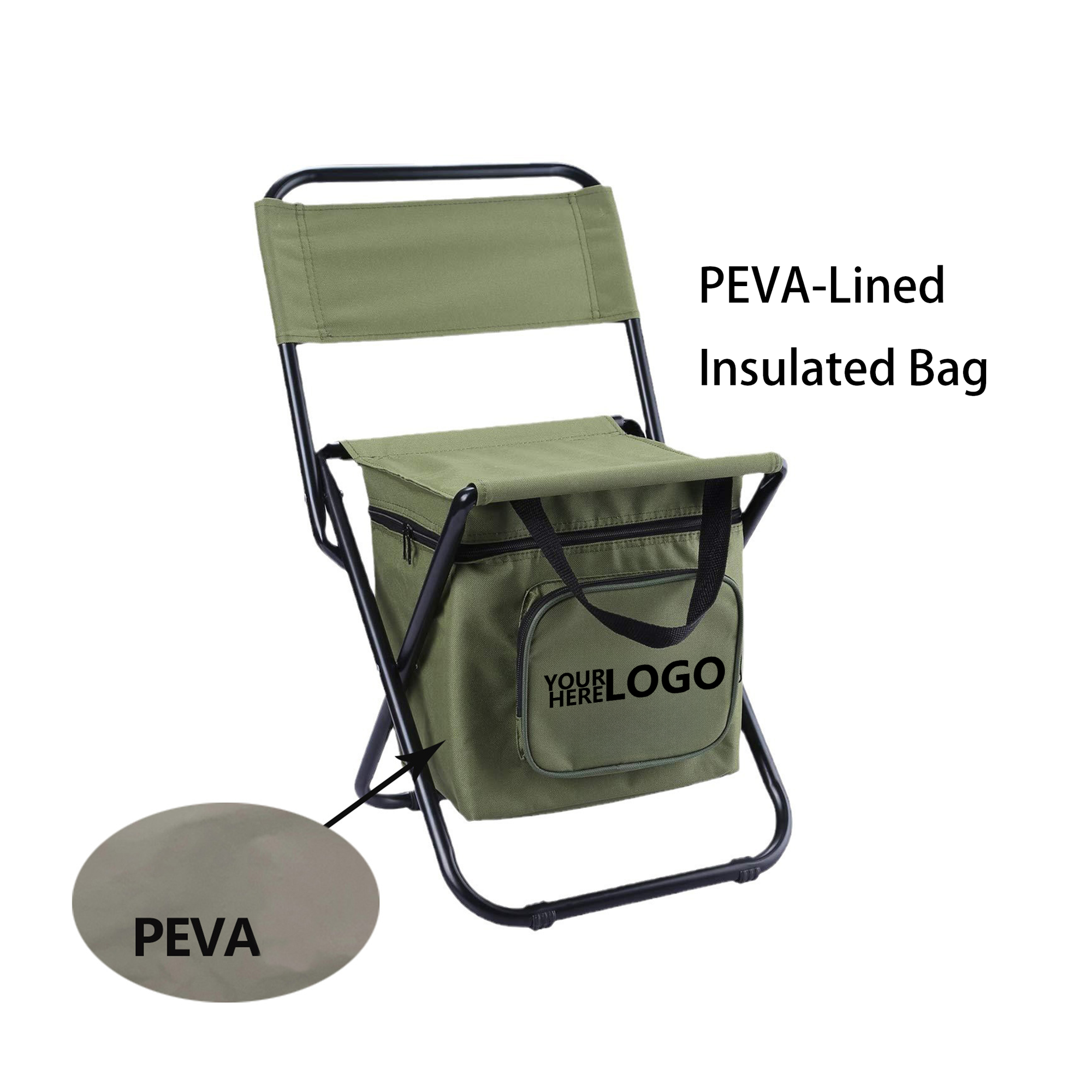 Outdoor Insulated Folding Chair with Backrest 1