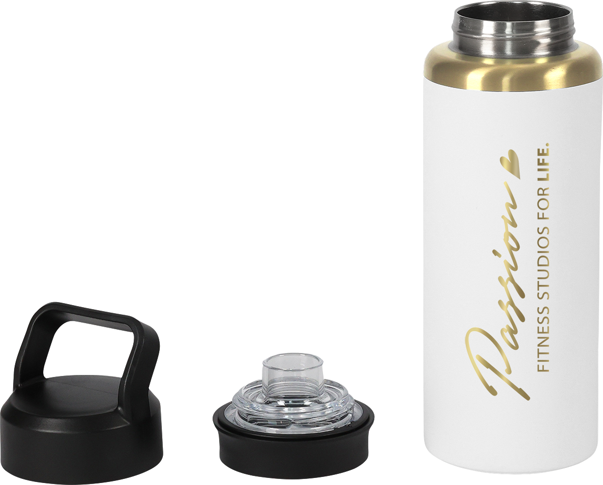28oz Urban Peak® Dual Top Gold Water Bottle, custom water bottle with logo imprint 25