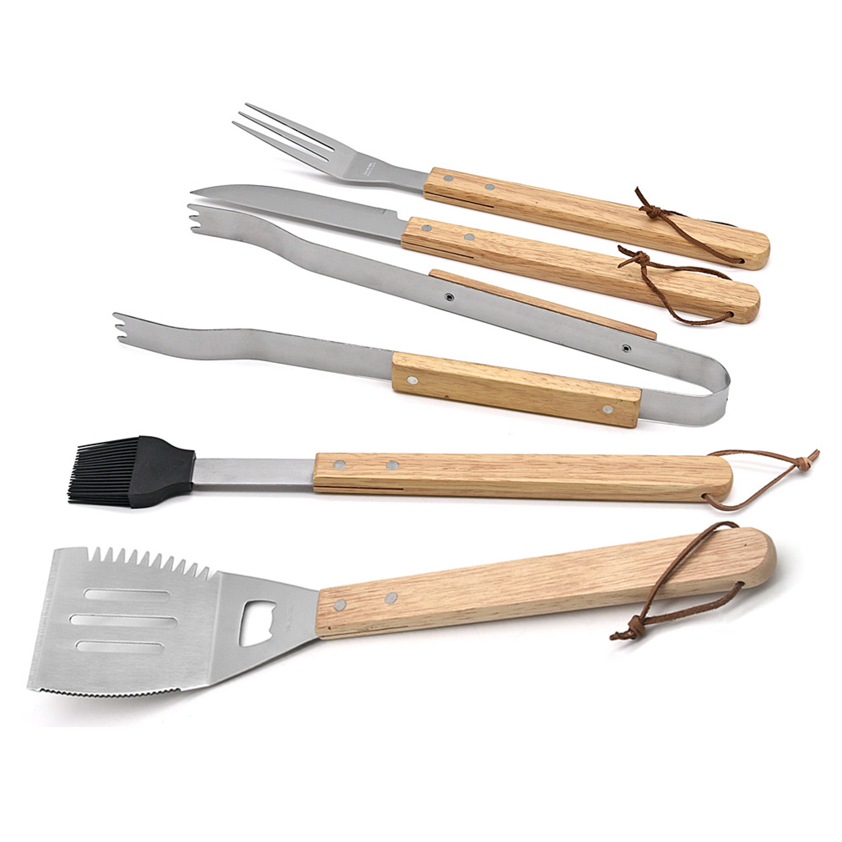 5pcs BBQ Tool Set with Bamboo Box (direct import) 4