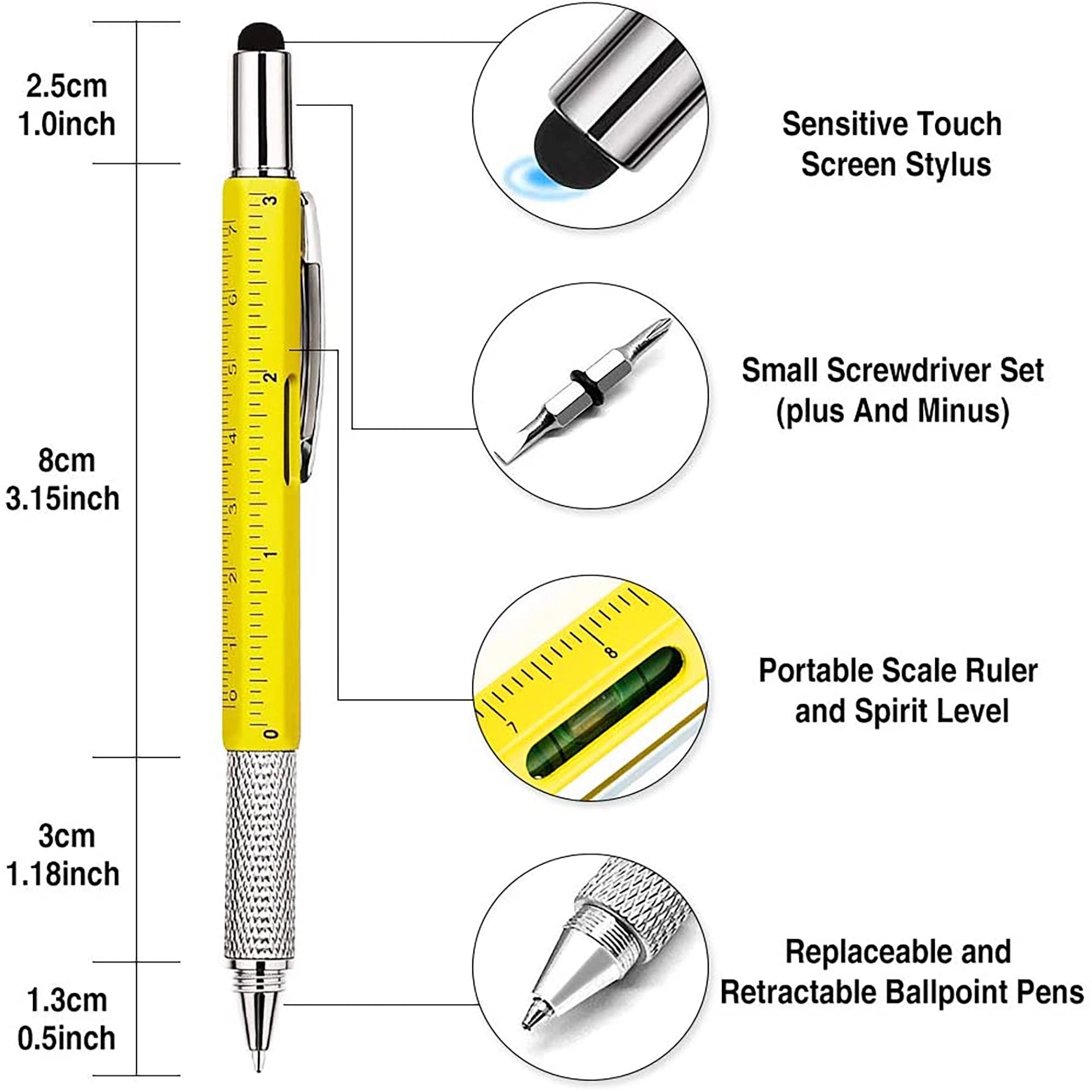 6 In 1 Metal Stylus Tool Pen 3
