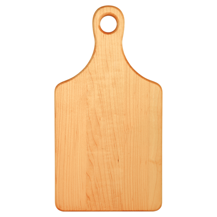 13 1/2" x 7" Maple Paddle Shaped Cutting Board 4