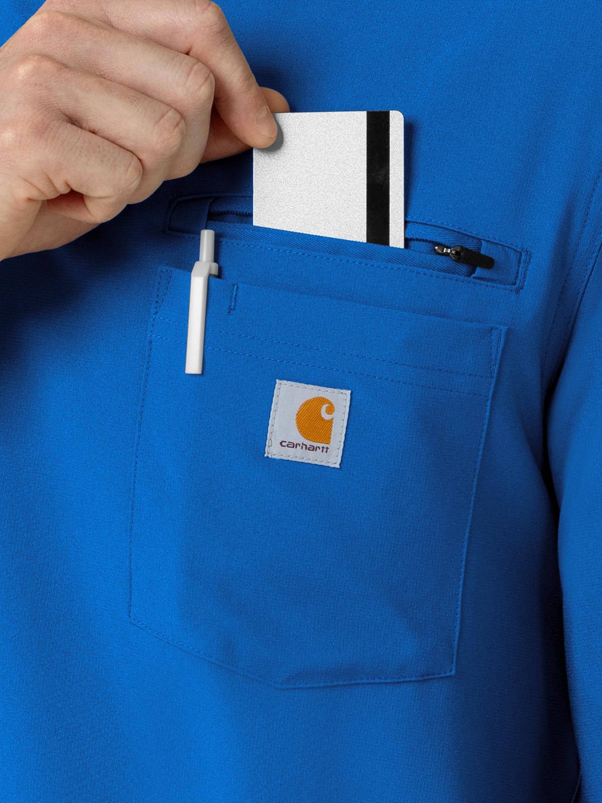 Carhartt Scrubs - Men's Two-Pocket Crew Neck Long Sleeve Scrub Top 3