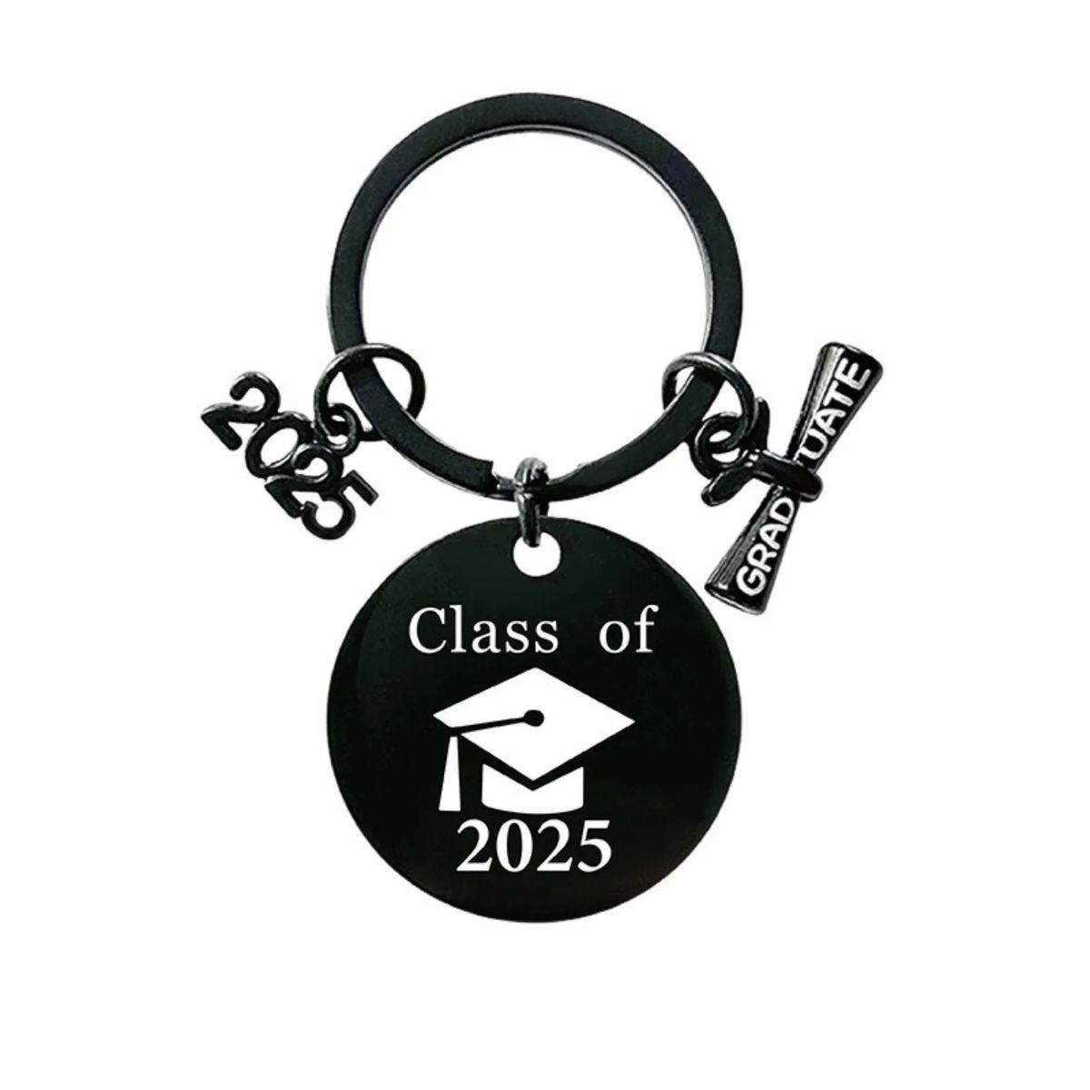 Stainless Polished Graduation Ceremony Keychain 2