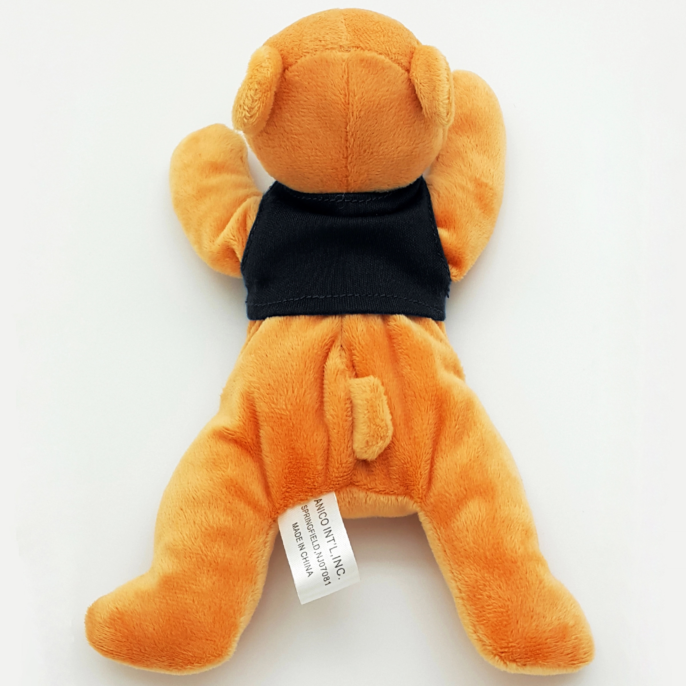 8" Laying Down Beanie Light Brown Bear 2