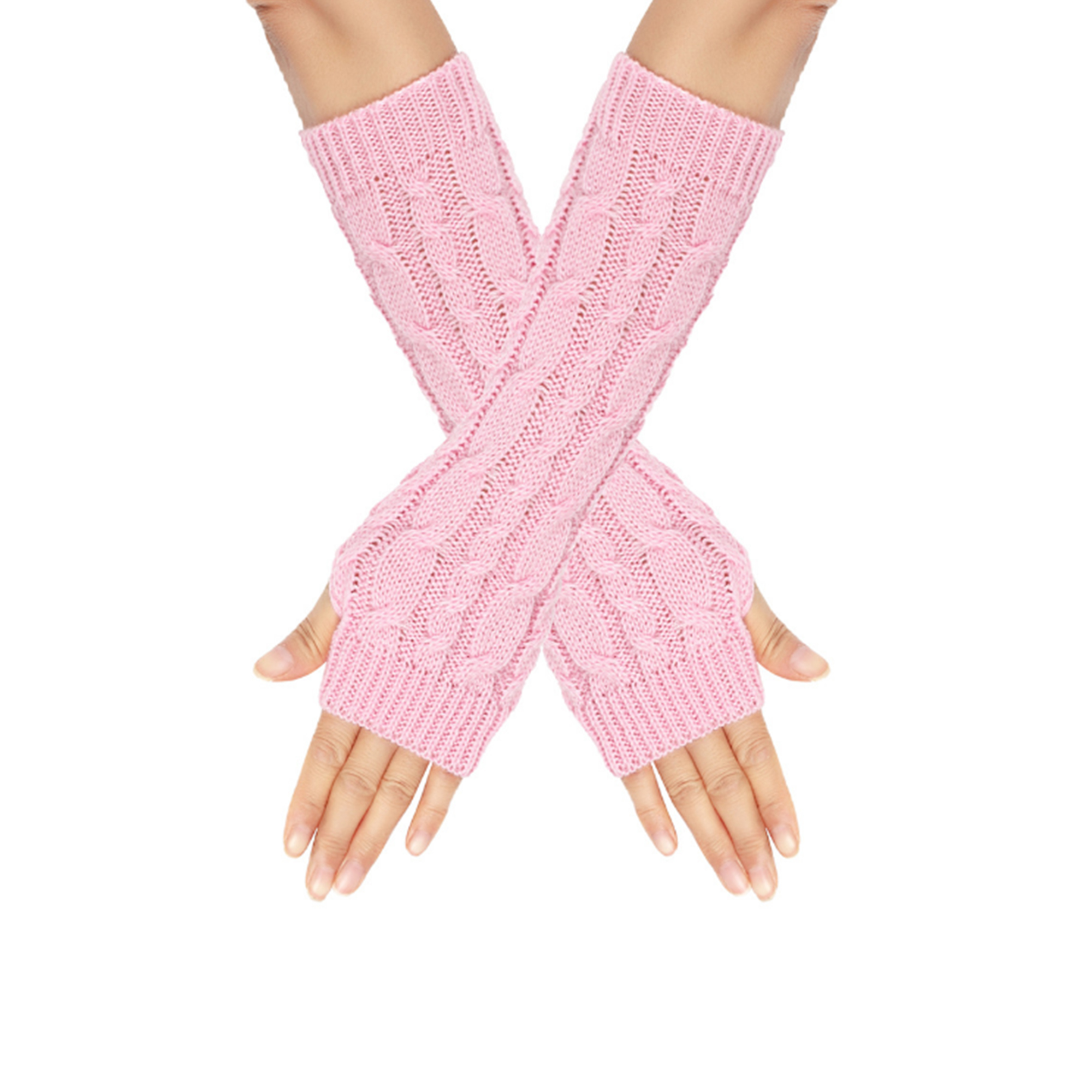 Stylish Winter Knitted Fingerless Gloves 6