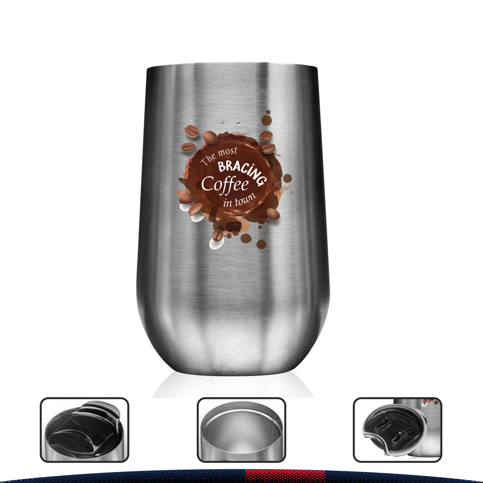14 oz. Stainless Travel Mugs with Lids 6