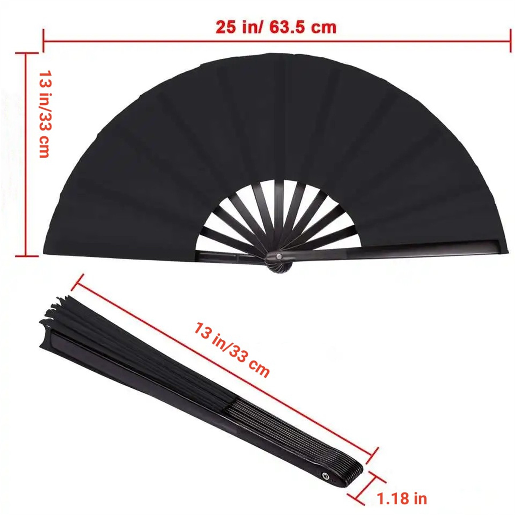 13" Foldable Kung Fu Fan 1