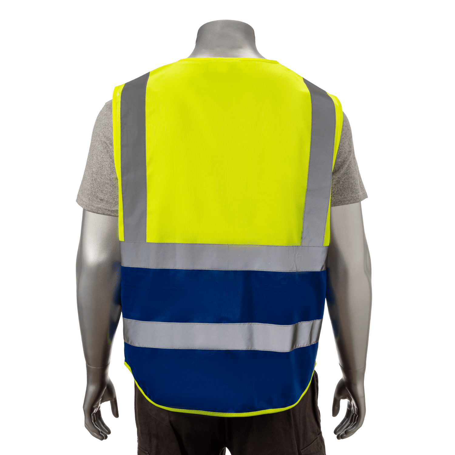 3.8oz. Knitted Class 2 Double Band Reflective Tape Safety Vest with 4 Pockets 13