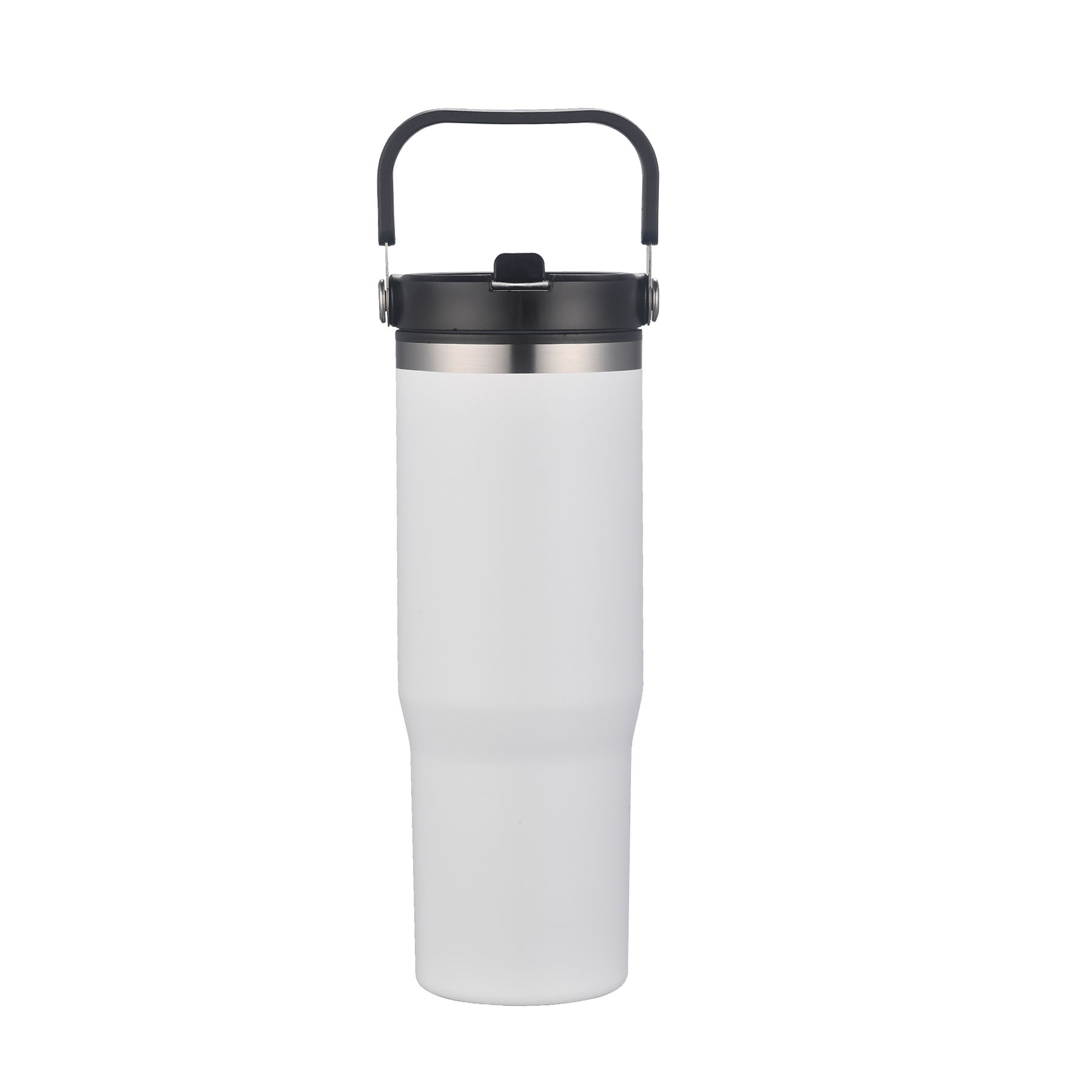 30 oz. Double Wall Travel Mug with Straw Lid & Carry Handle 9