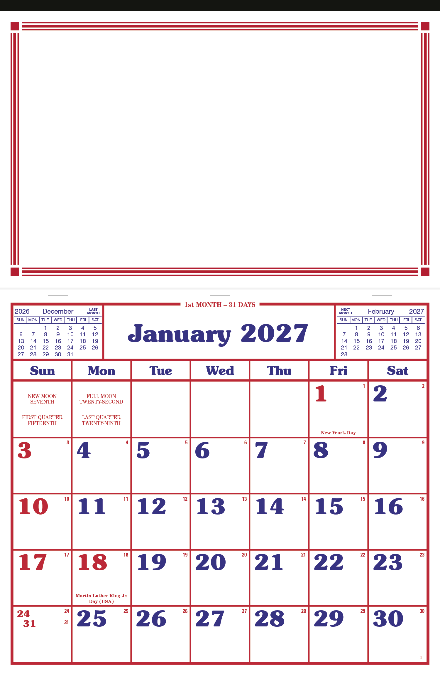 Skinner & Kennedy® Apron Style Calendar 34