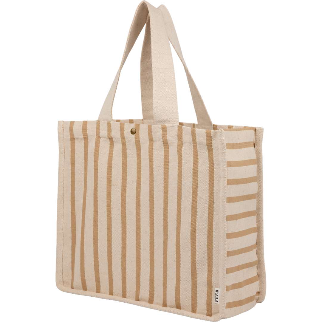 FEED Cotton and Jute Striped Tote 34