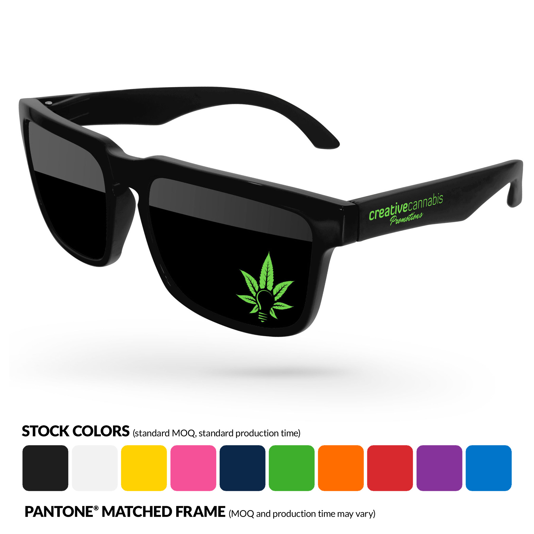 Heat Sunglasses w/ Lens & Temple Imprint 13