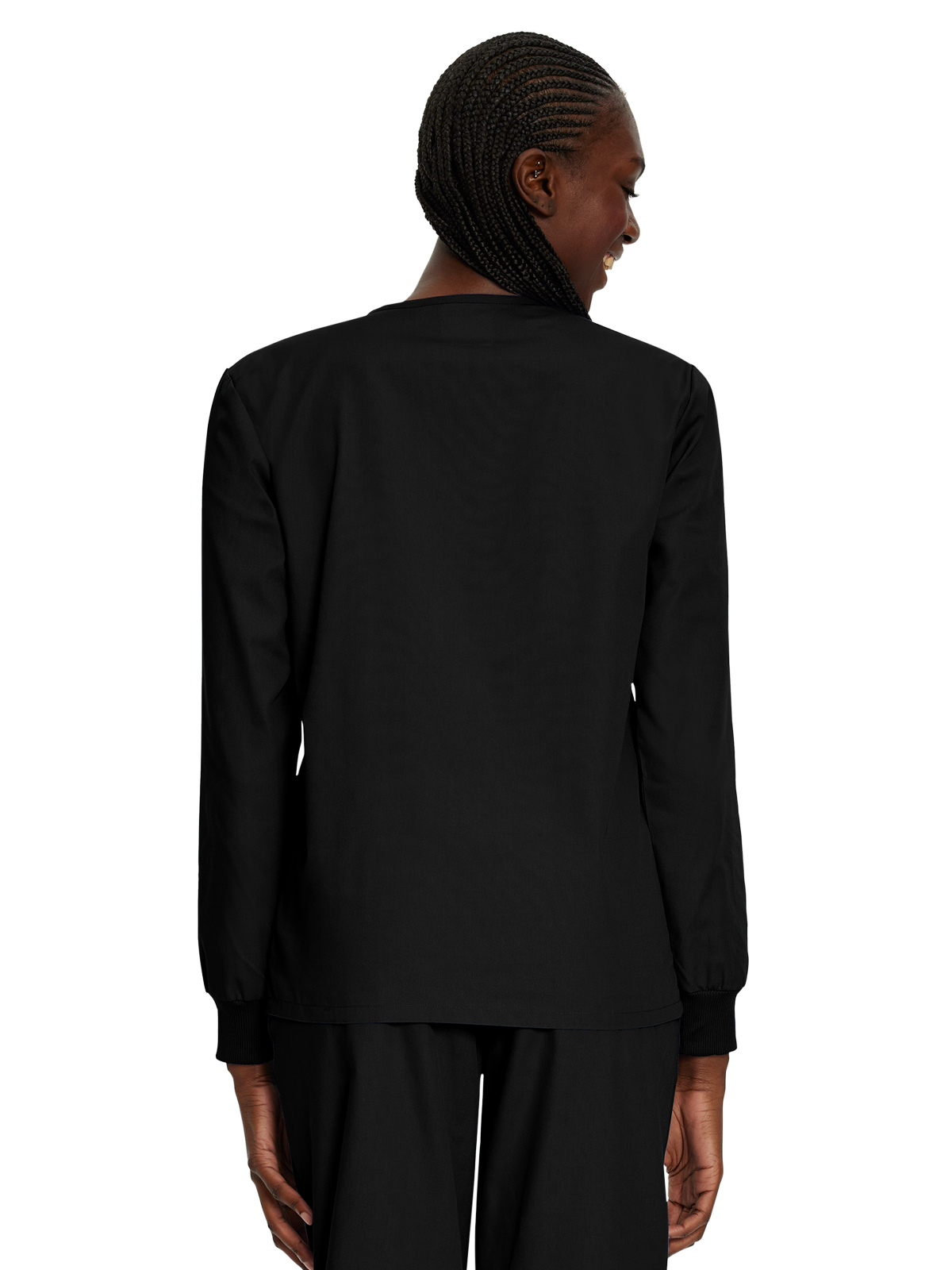 Landau - ScrubZone - Unisex No-Pocket Crossover V-Neck Long-Sleeve Top 10