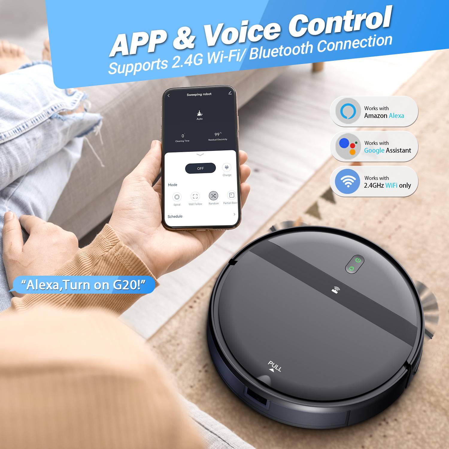 Automated smartphone-controlled sweeping robot 5