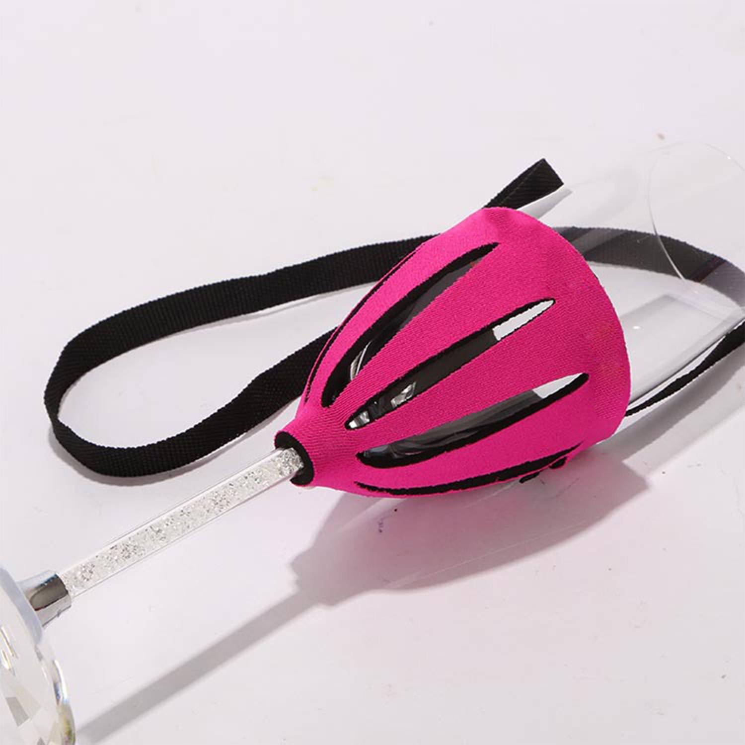 Rose Red Wine Cup Holder W/ Hanging Rope 6