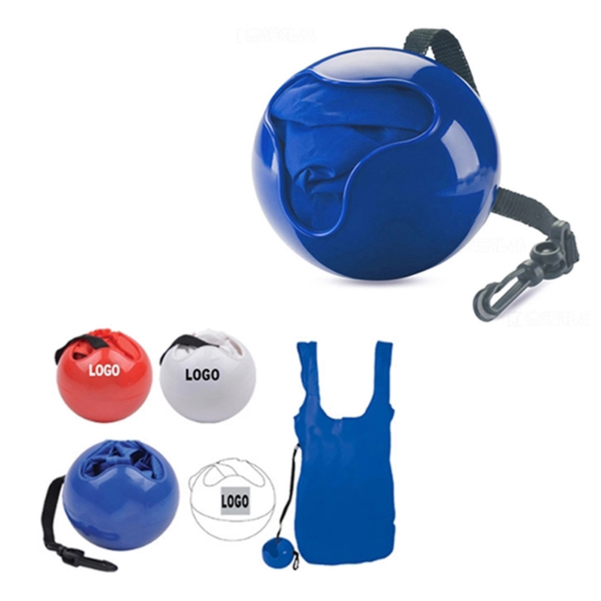 Folding Shopping Bag With ABS Ball 1