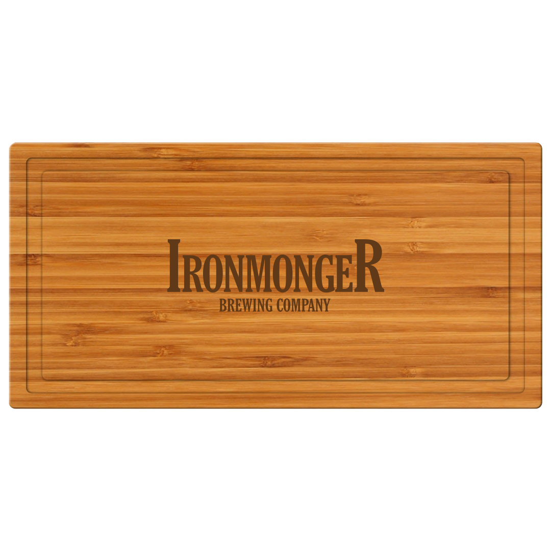 10" Rectangle Bamboo Cutting Board Thick Style with Juice Groove 1