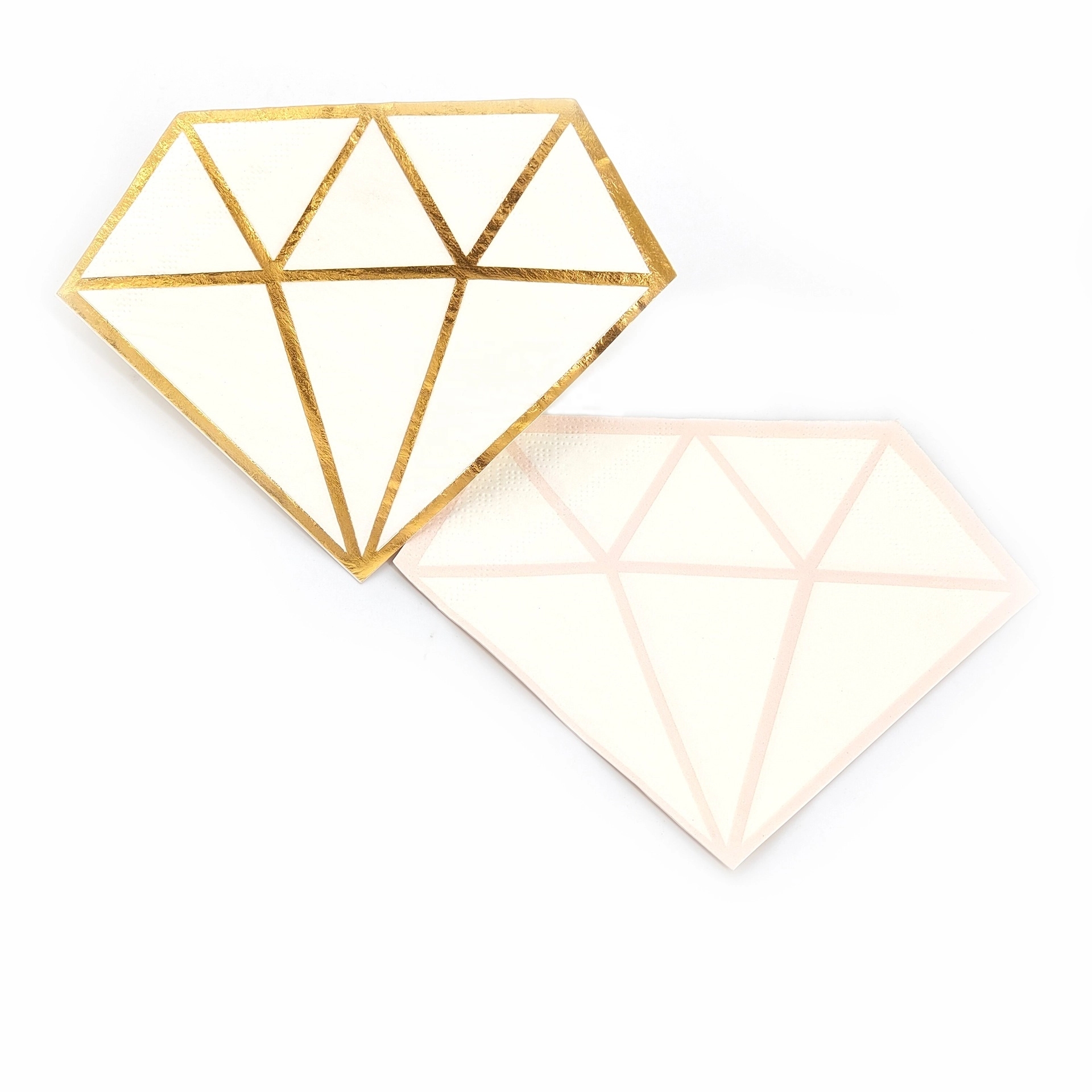 Custom Gold Foil Diamond Die Cut Paper Party Napkins 2