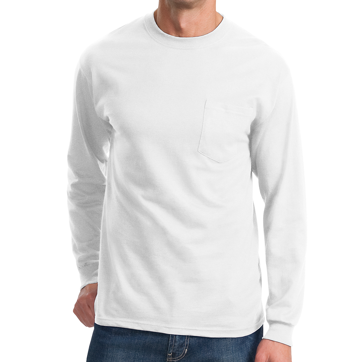 Port & Company® Tall Long Sleeve Essential Pocket Tee 46