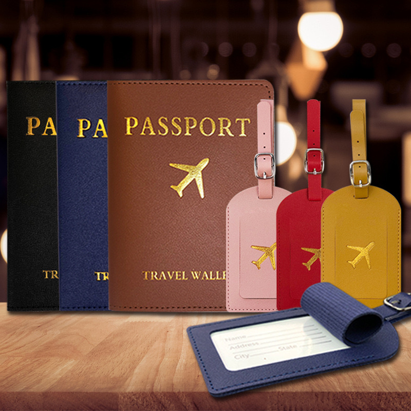 PU Leather Luggage Tag Set 1