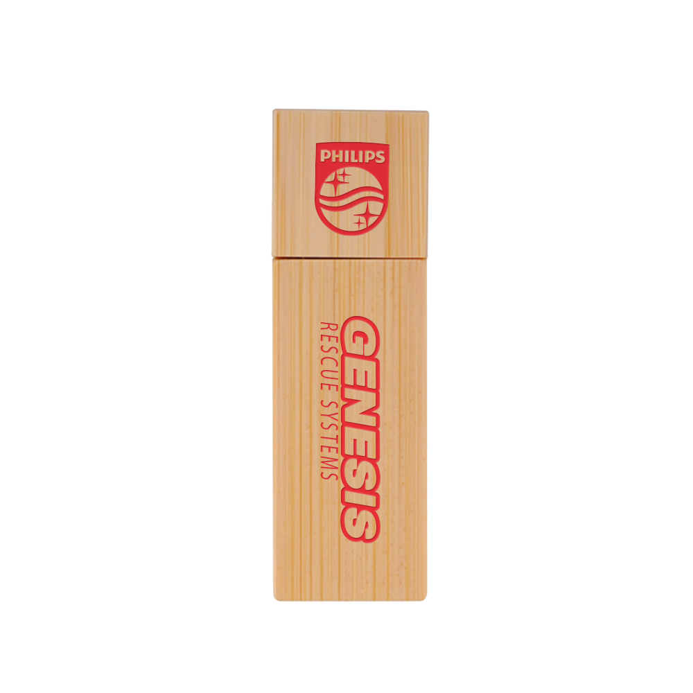 Elburn Ecru Bamboo Flash Drive 3