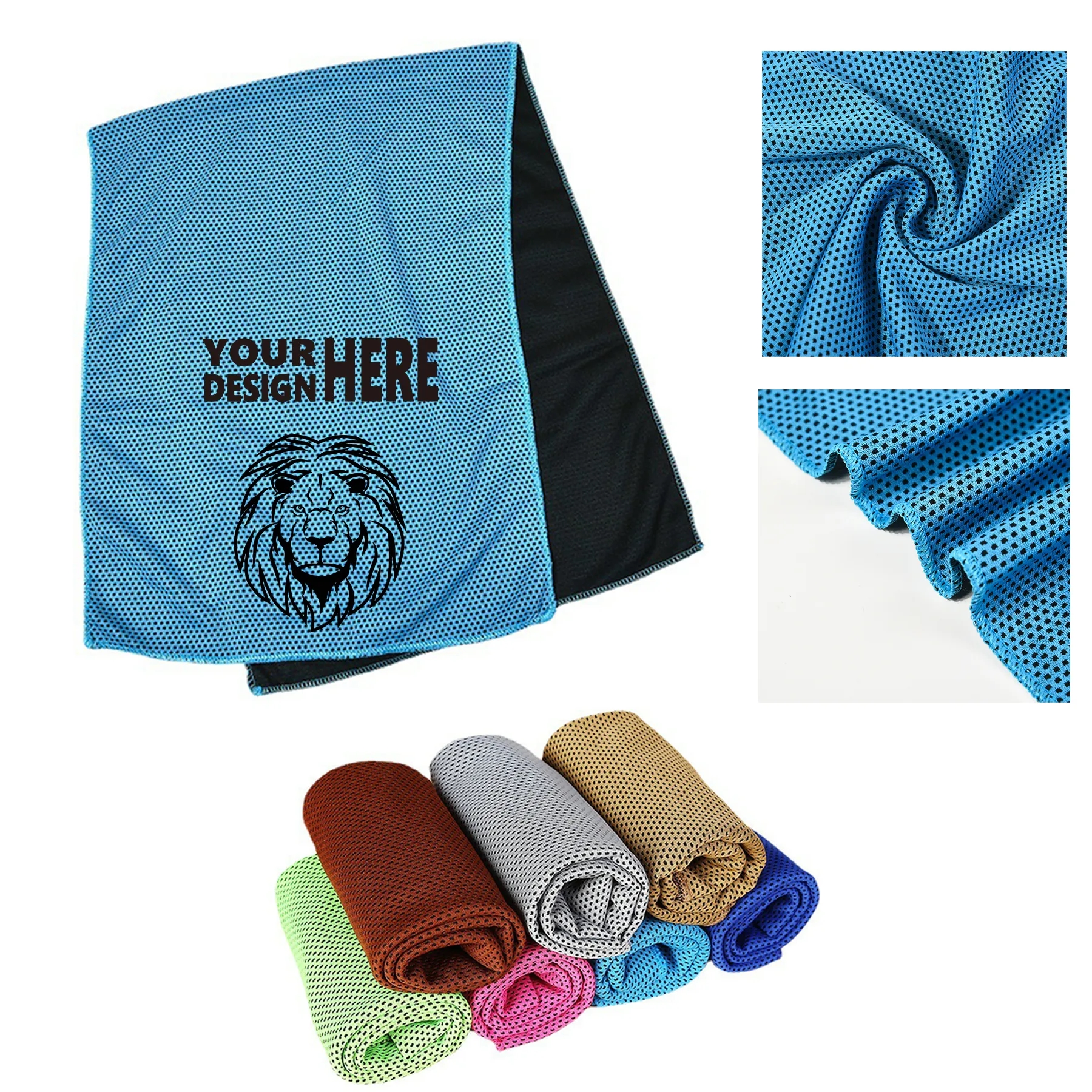 Microfiber Sports Cooling Towel, custom sports ball with logo imprint 2