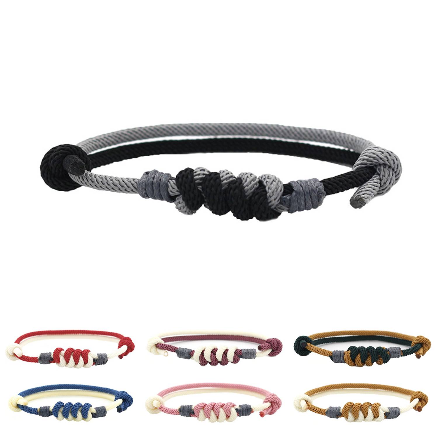 Weaving diamond knot friendship bracelet