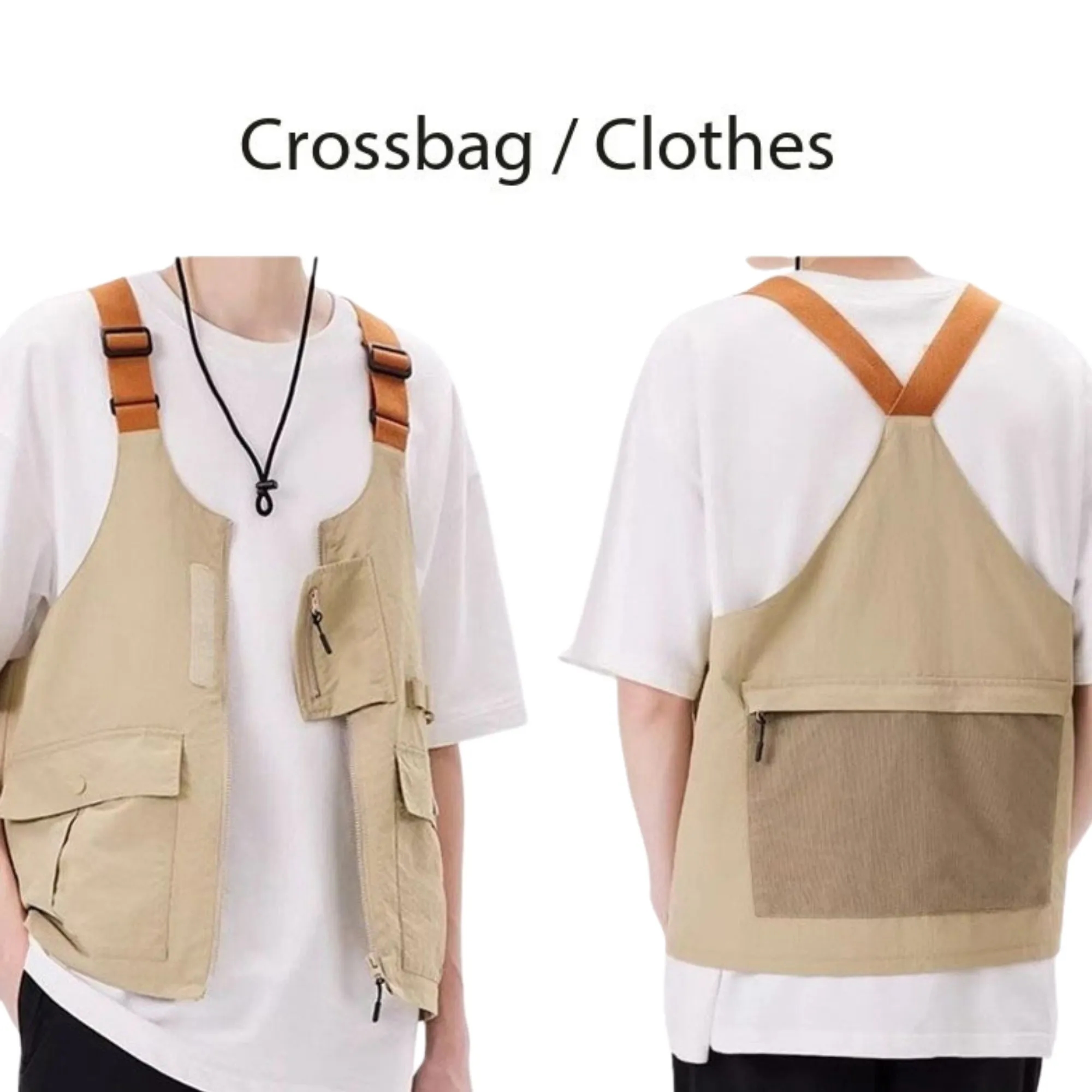 Wearable Tote Bag Pack Convertible Vest Backpack For Hiking 1