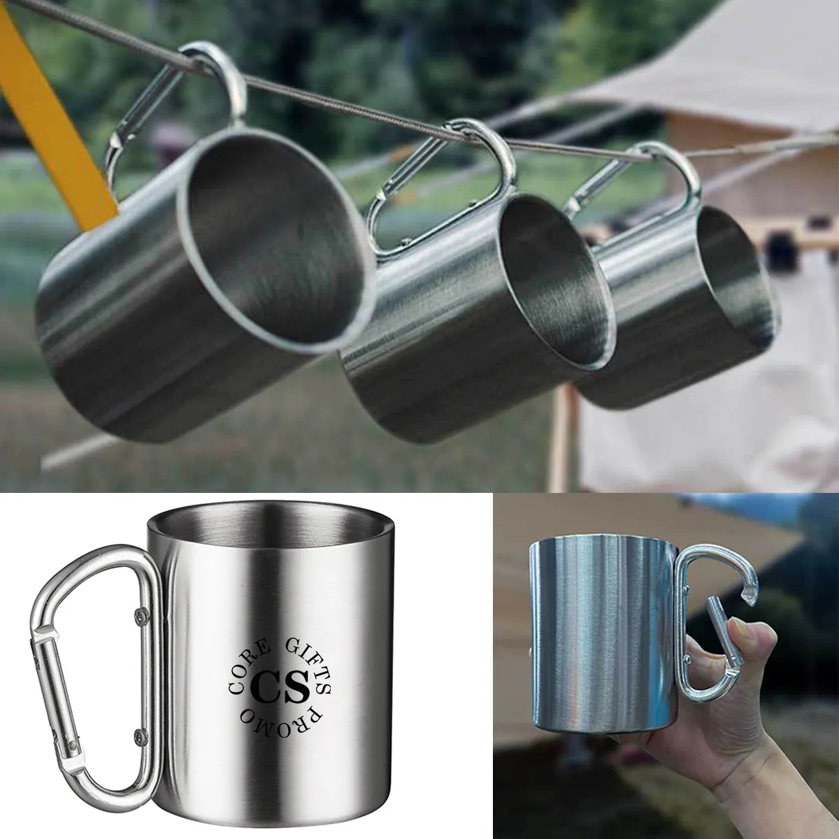 Stainless Steel Mug With Mountain Buckle Handle 2
