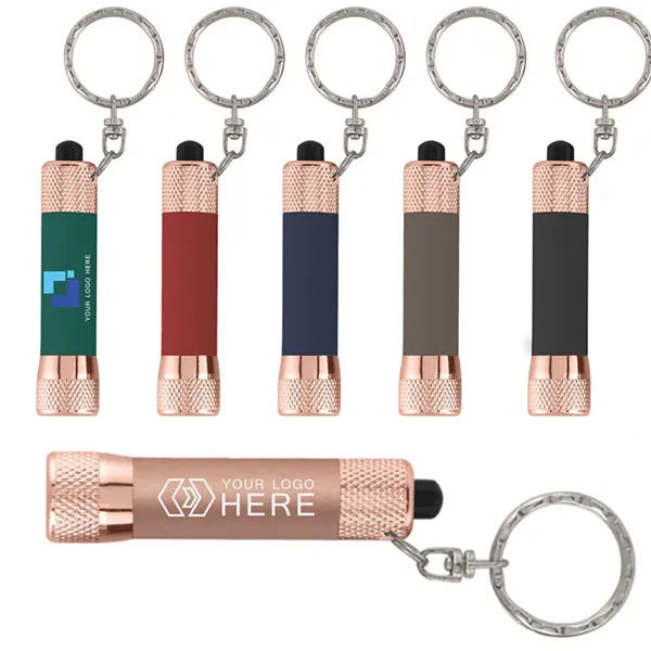 Chroma Softy Rose Gold LED Flashlight with Keyring 1