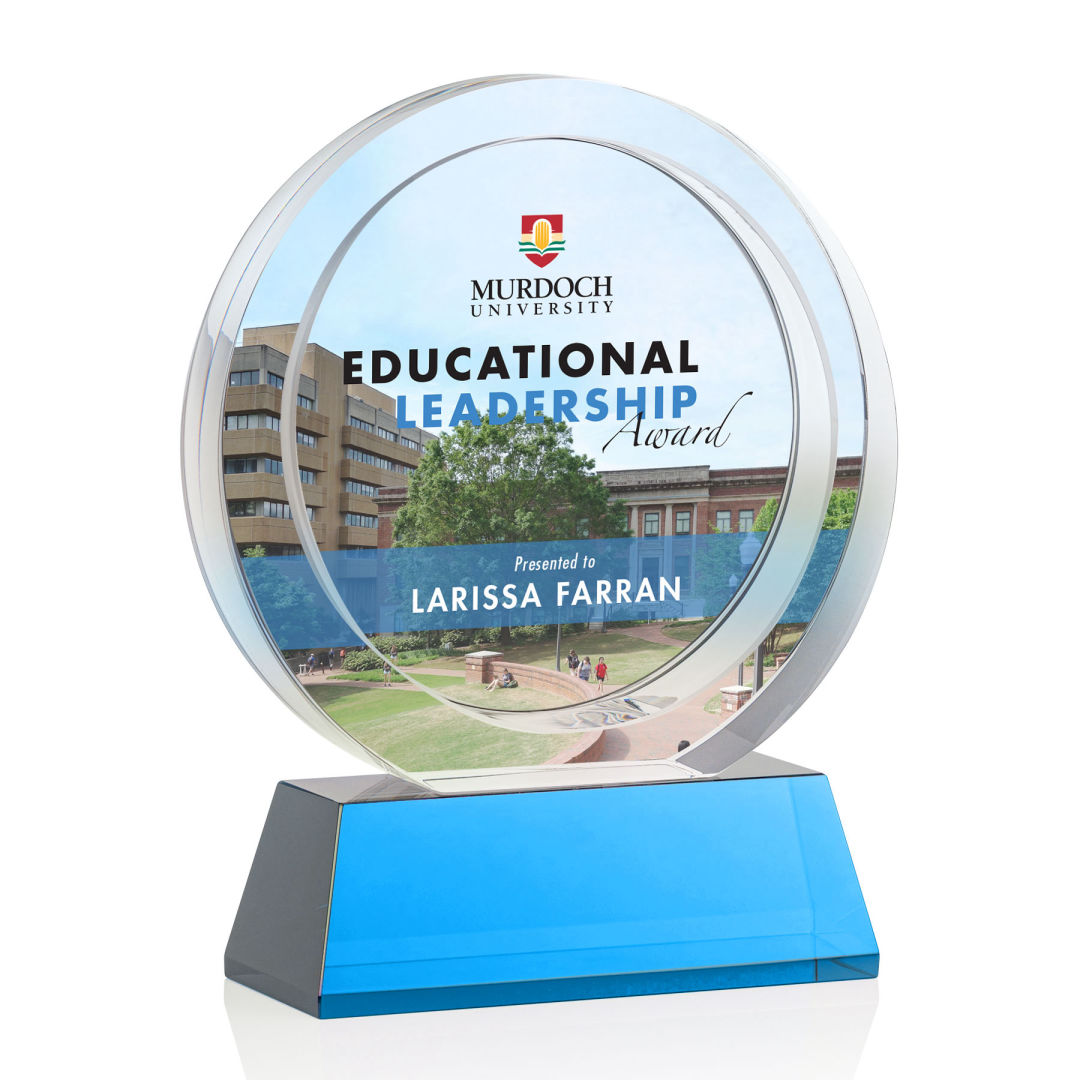 Templeton VividPrint™ Award on Base - Sky Blue