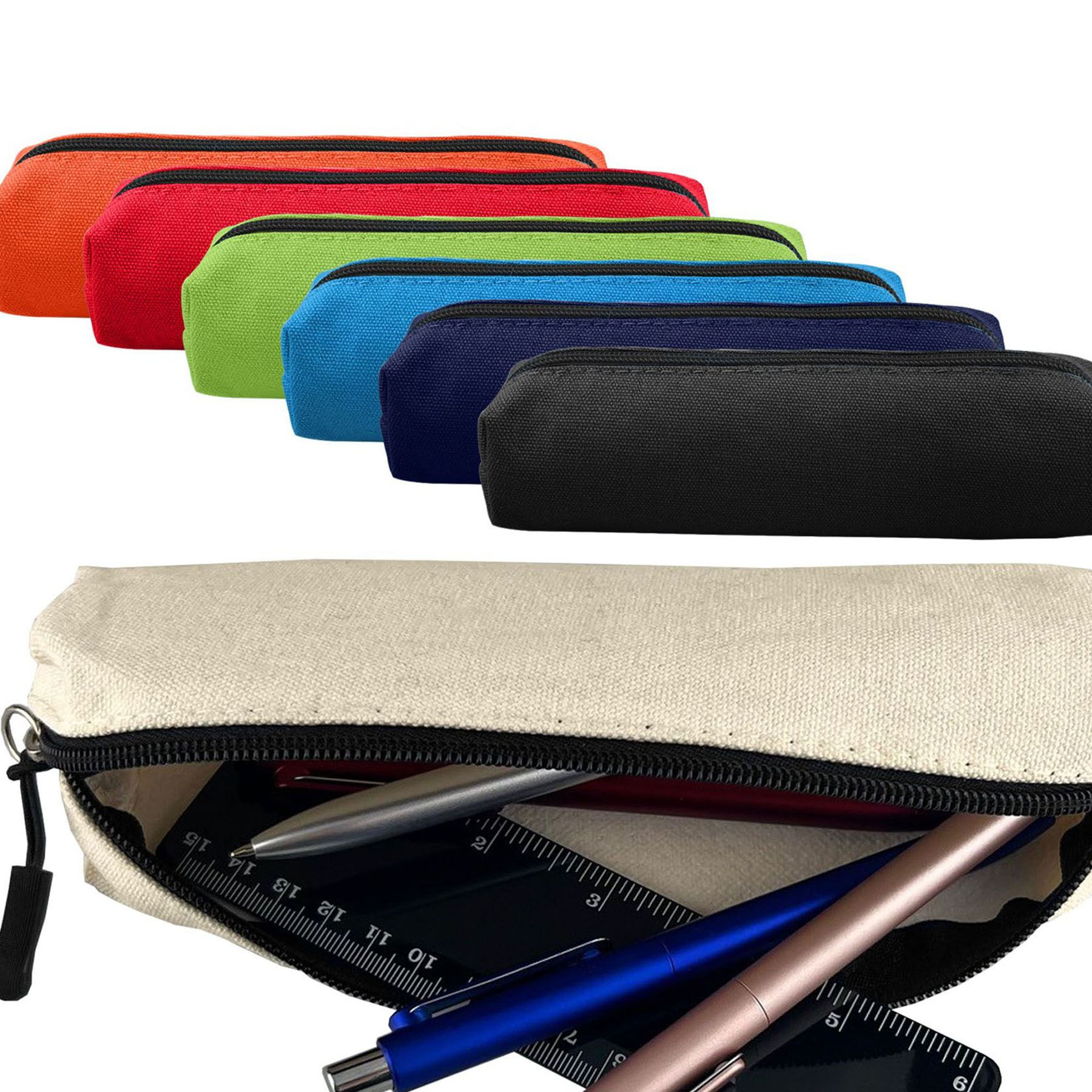 Multicolor Canvas Pencil Case 2