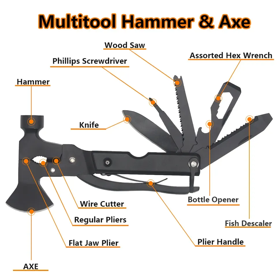 14 in 1 Multitool Hammer Axe 3