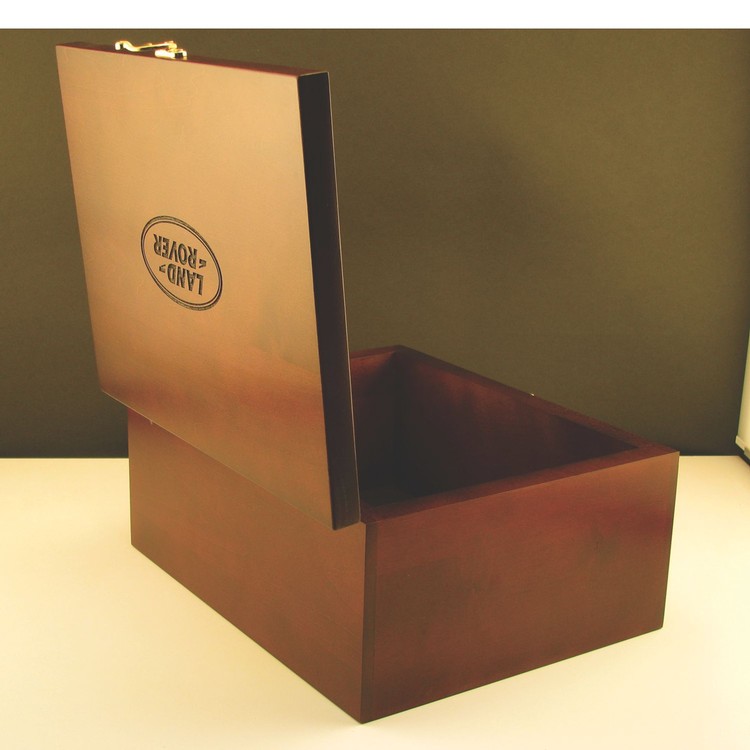 Wood Latched Box, 11.6" x 9.18" x 5.38" 14