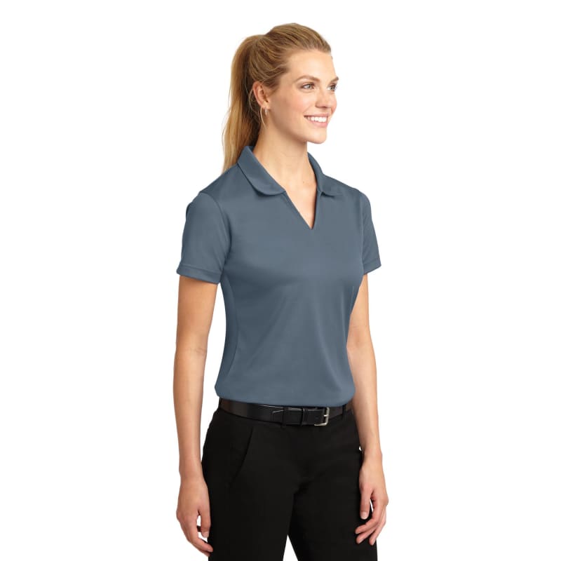 Sport-Tek Women's Dri-Mesh V-Neck Polo. 34