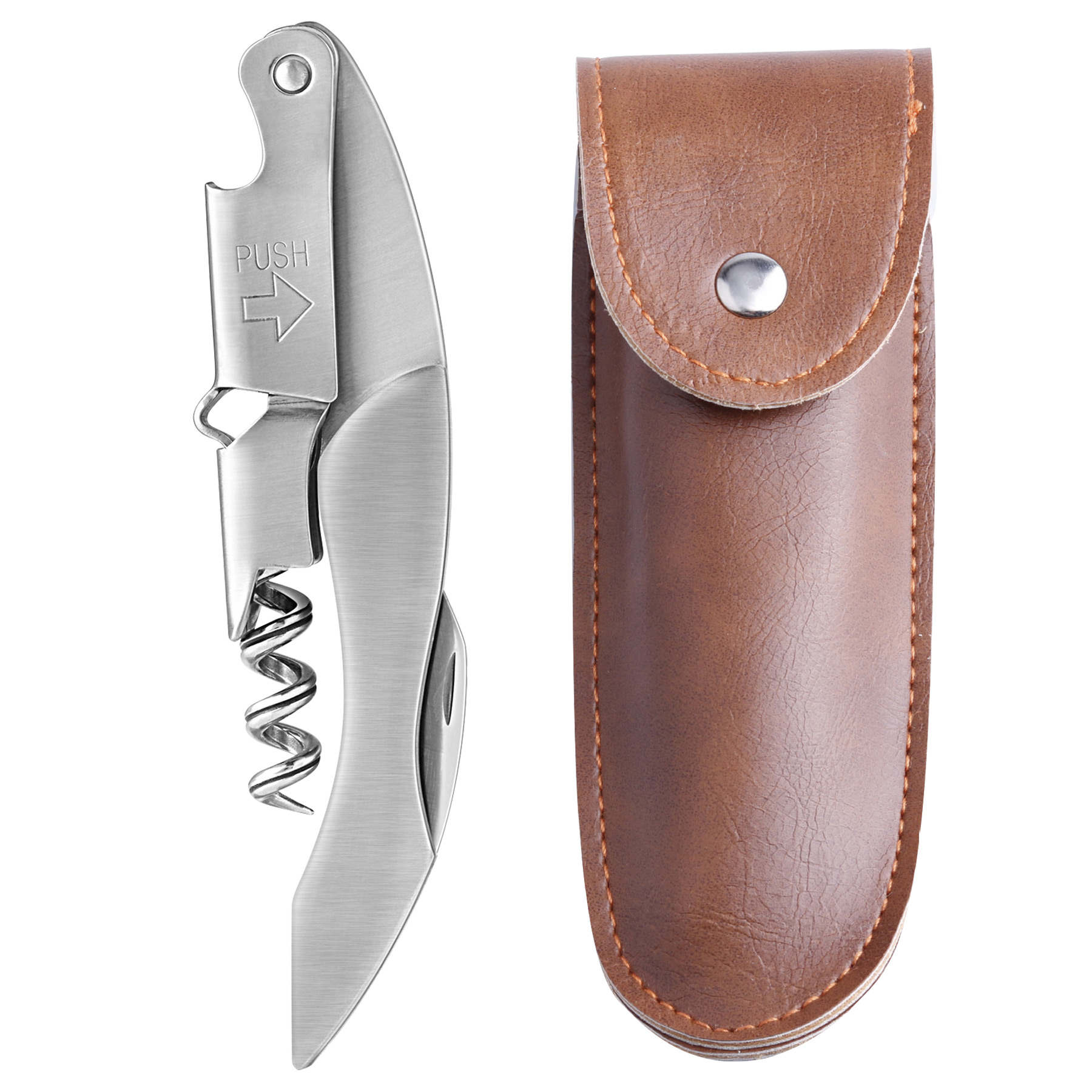 Wine Bottle Opener& Corkscrew Tool With Leather Case 10