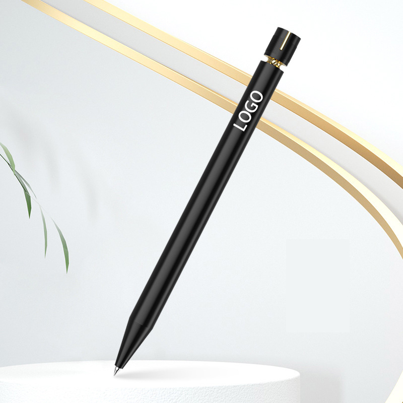 Black Textured Fountain Pen with Customizable Logo Space 1