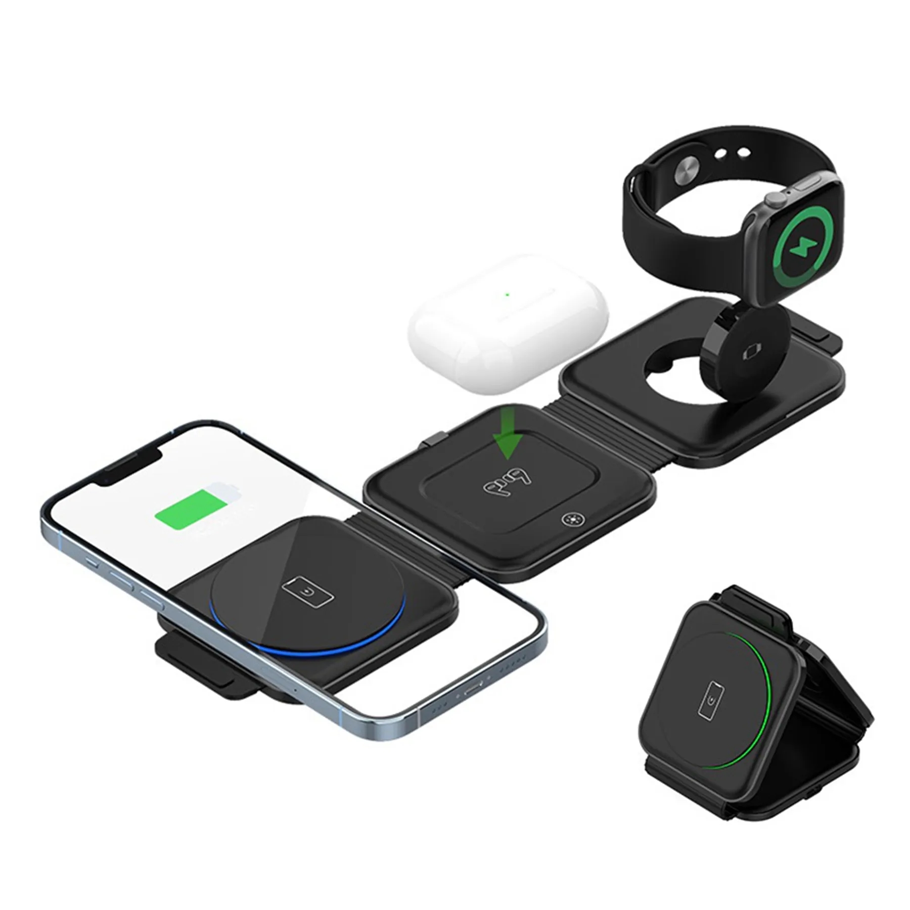 15W Foldable 3 In 1 Wireless Charger 1