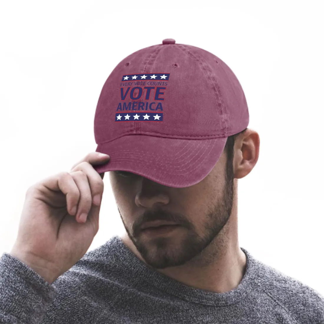 Denim Baseball Cap with Adjustable Buckle 8