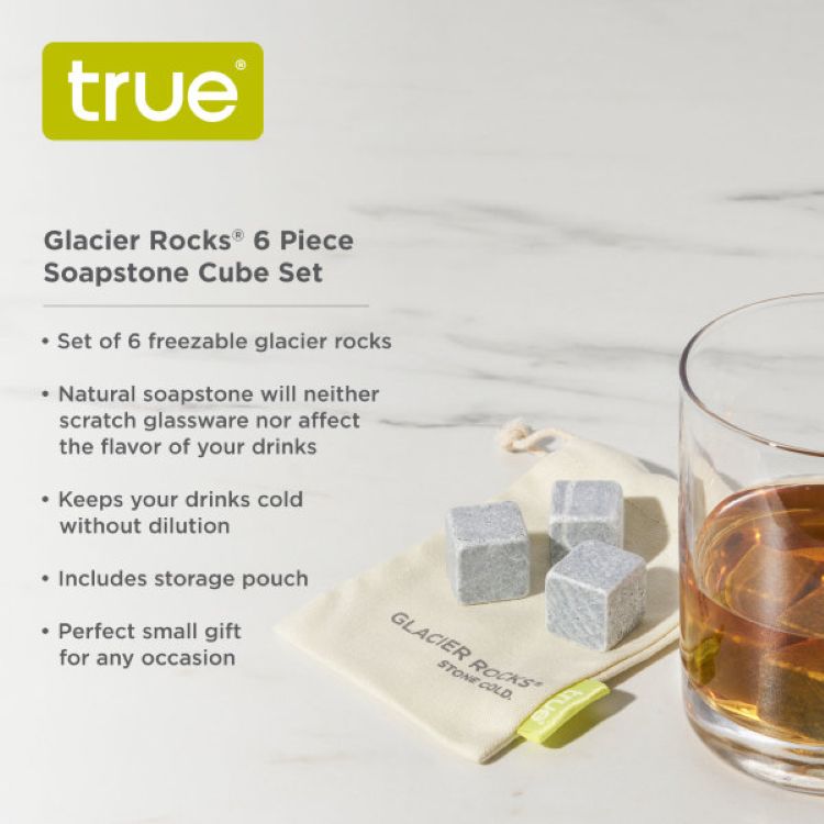 True® Glacier Rocks® 6 Piece Soapstone Cube Set 5