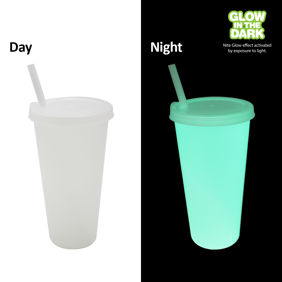 Nite Glow 26 oz. Tumbler with Lid & Straw 10