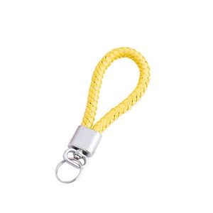 Rotated Ring Weaved PU Leather Keychain Key Organization 5
