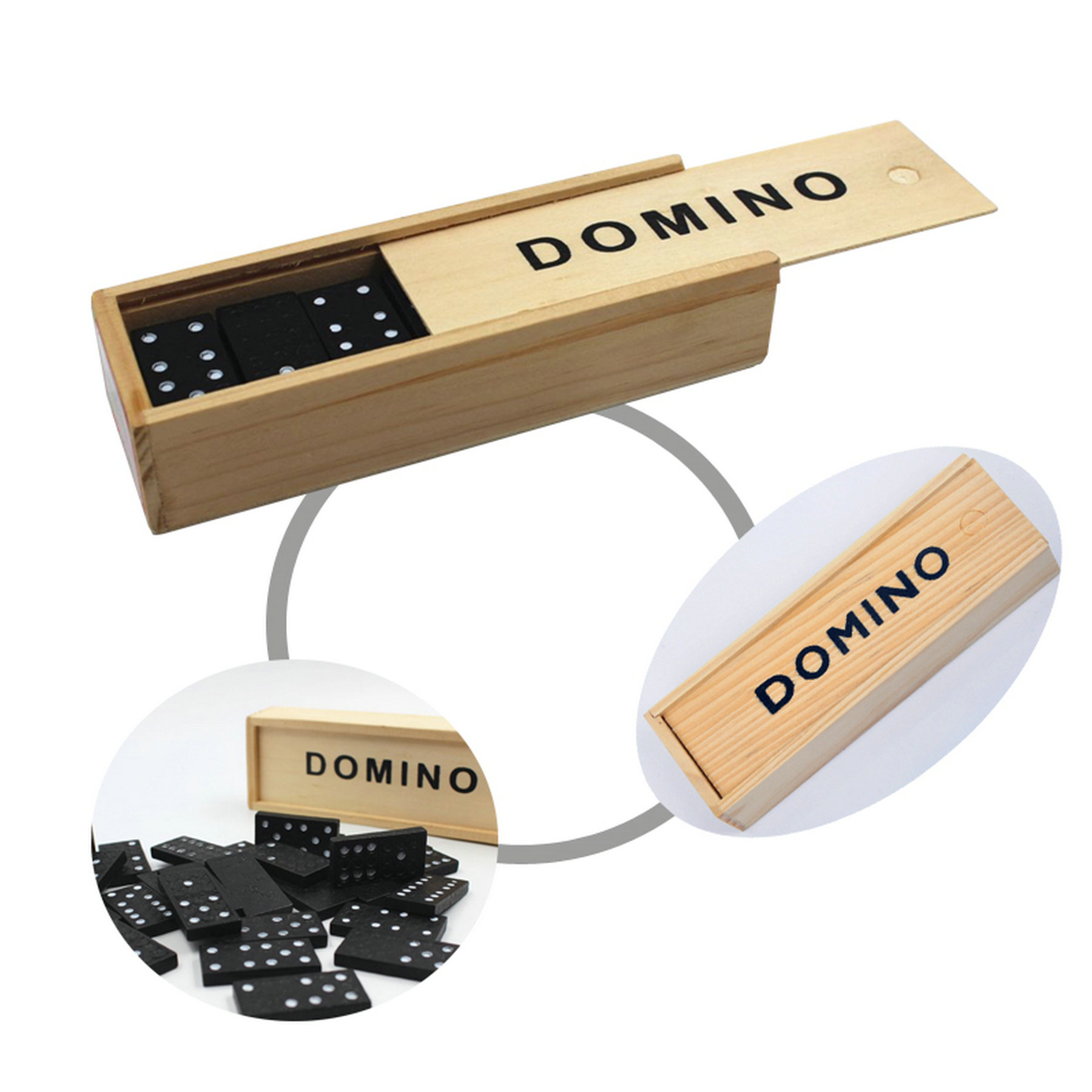 Wooden Box With Dominoes 1