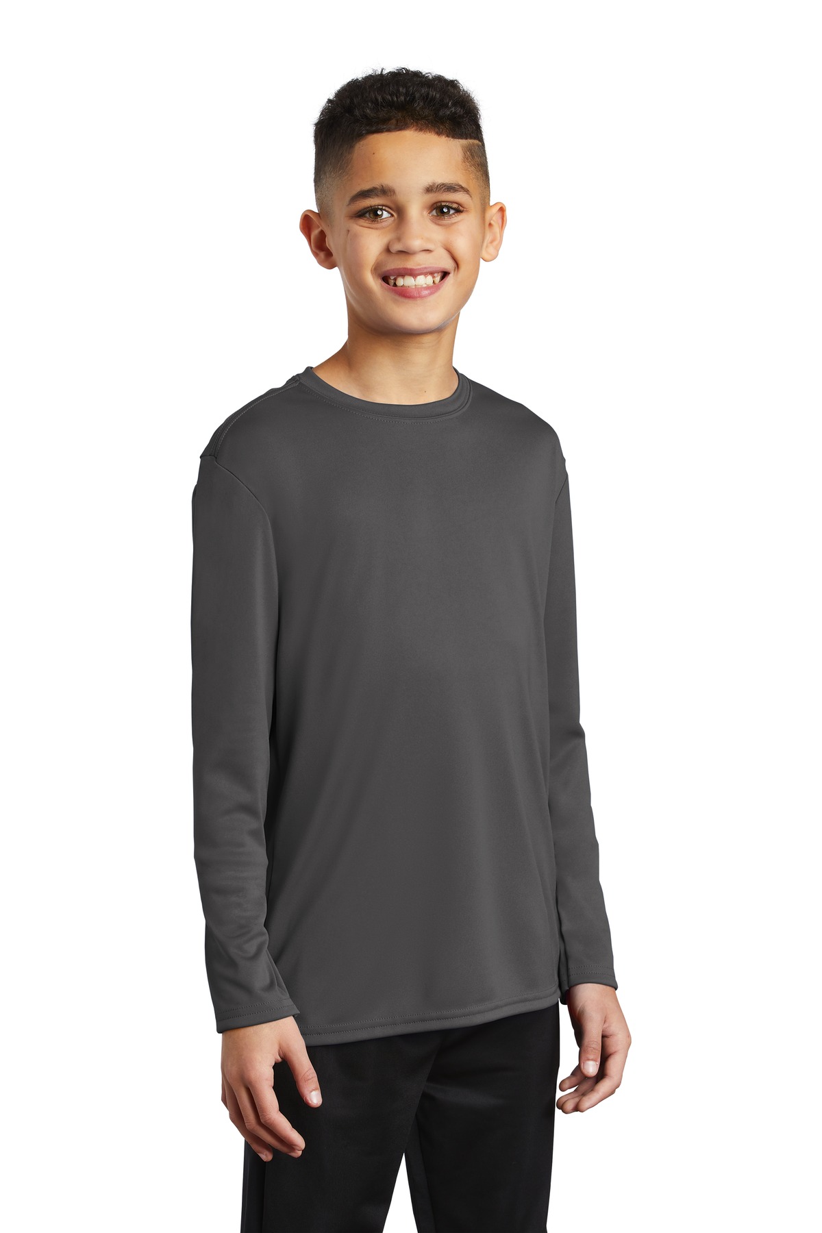 Port & Co Youth Long Sleeve Performance Tee PC380YLS 1