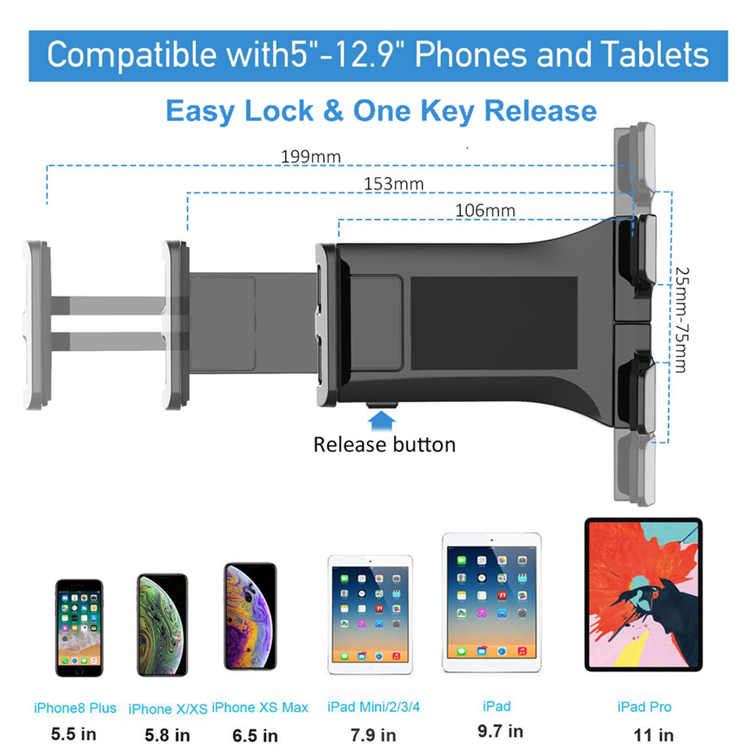 Adjustable Foldable Desktop Cell Phone Tablet Stand Holer 6