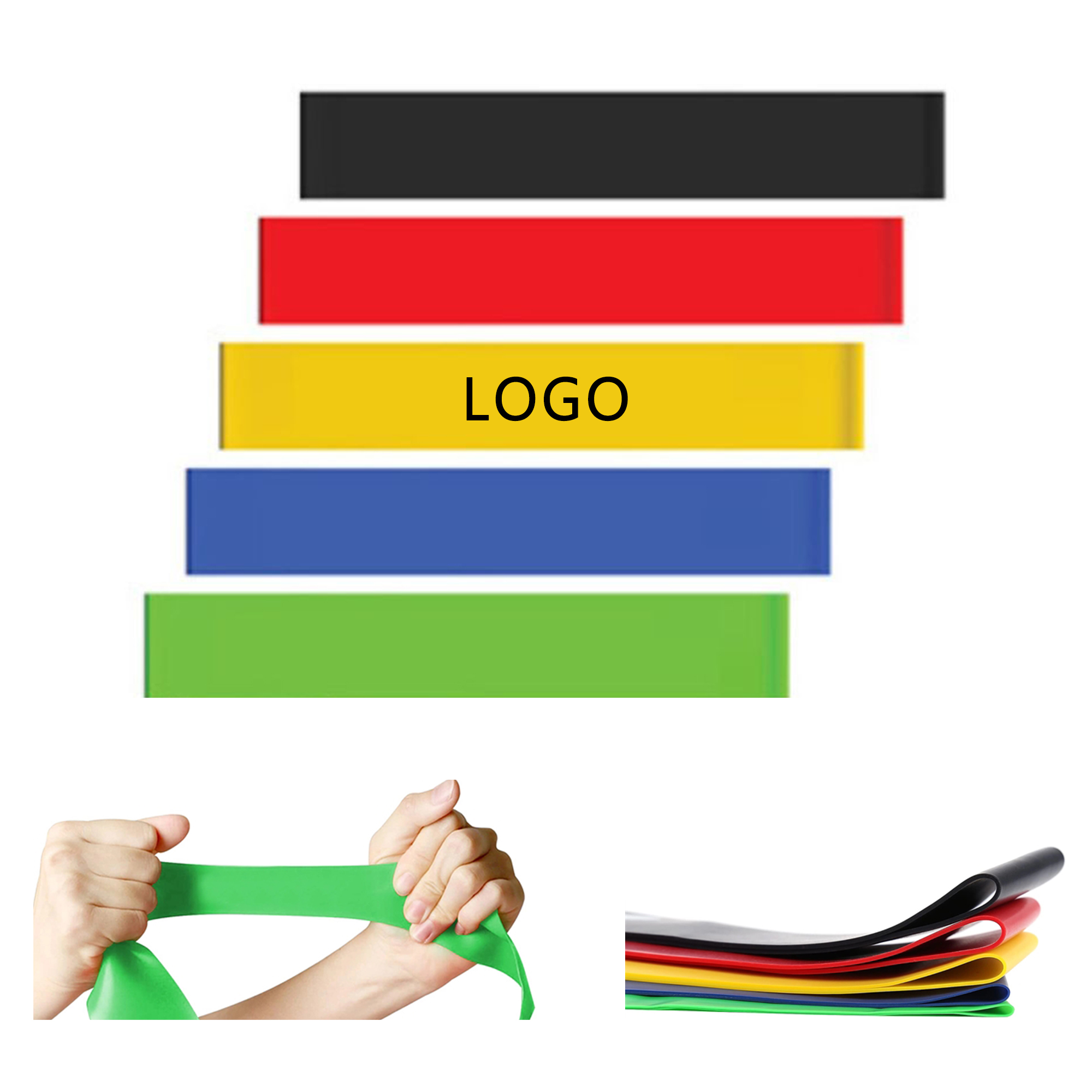 TPE Fitness Resistance Bands 5 PCS Multi-Use Exercise 7