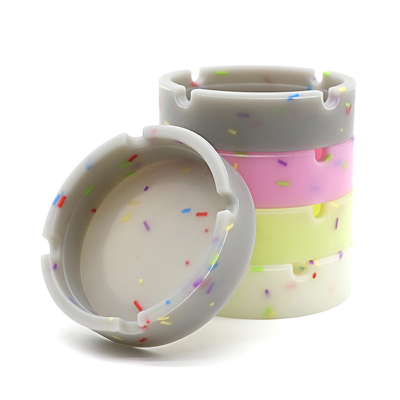 Custom Circular Silicone Ashtray - Glow in the Dark 7